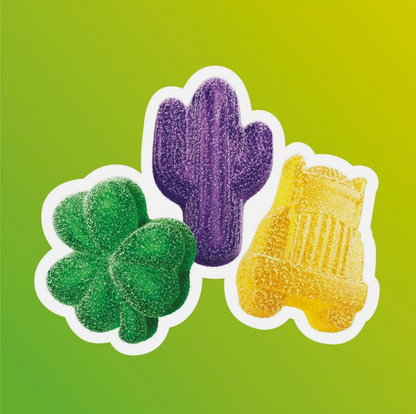 Shaq-A-Licious XL Sour Gummies Watermelon Mixed Berry Pineapple 6.2 oz Bag