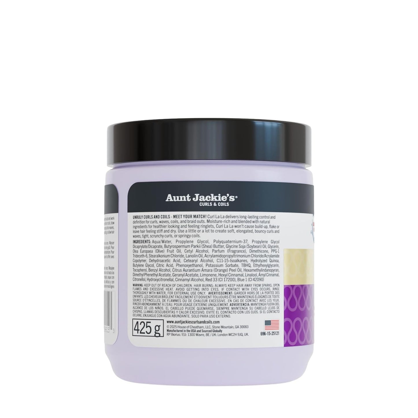 Aunt Jackie's Curl La La, Lightweight Curl Defining Custard, 15 oz