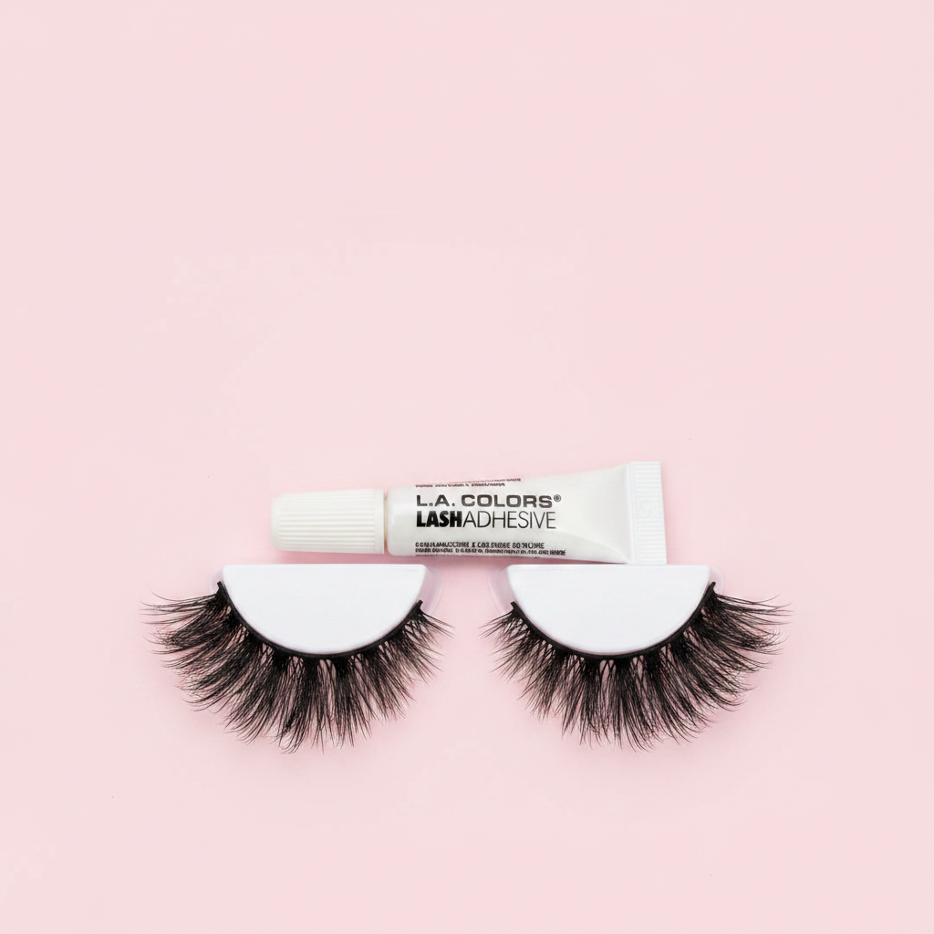 LA Colors Dramatilash Lush Whisper Black False Eyelashes Glue Included CBEL531