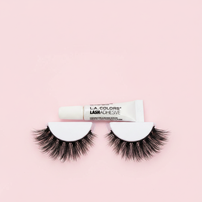 LA Colors Dramatilash Lush Whisper Black False Eyelashes Glue Included CBEL531
