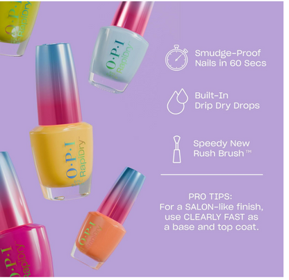 OPI RapiDry Quick Dry Nail Polish Colors & Clear Coat | Ring the Alarm | RD0013