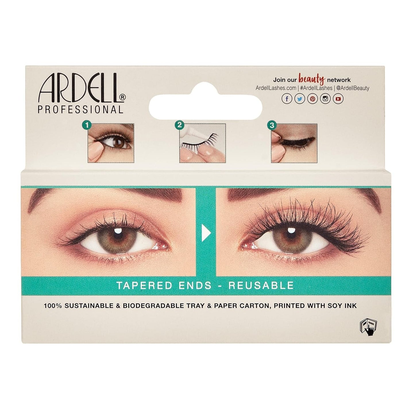 Ardell Eco Lashes 455 – Wispy Natural Volume False Eyelashes with Organic Cotton