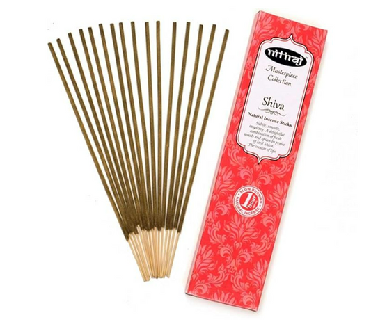 Nitiraj Masterpiece Collection Incense 2-Pack 25gm 1 Hour per Stick Shiva