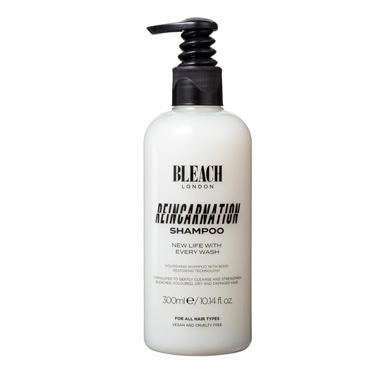 Bleach London Reincarnation Shampoo Bond Restoring Damaged 10 14 fl oz For Dry Damaged Bleached or Coloured Hair Strengthens with Creatine Amino Acids Ammonia Paraben Free