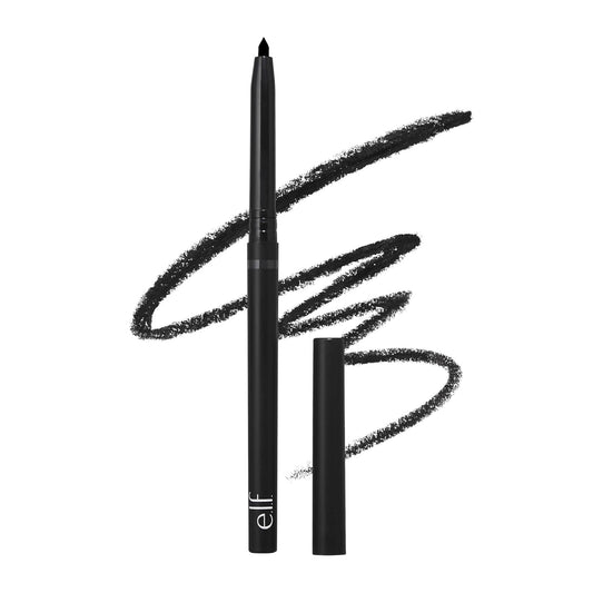 e.l.f. No Budge Retractable Eyeliner, Creamy, Ultra-Pigmented & Waterproof Black