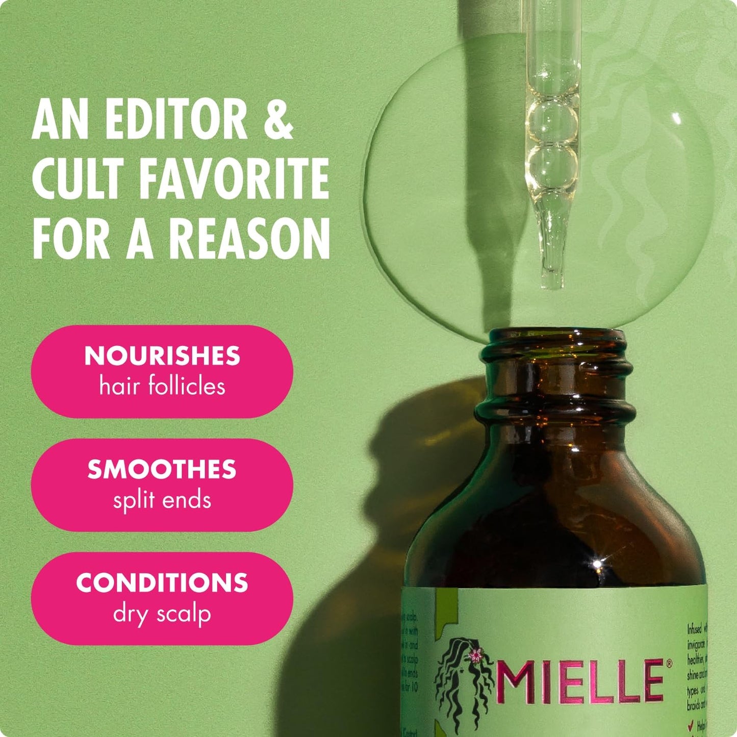 Mielle Organics Rosemary Mint Hair Oil with Biotin, 2 oz | Hair strengthening