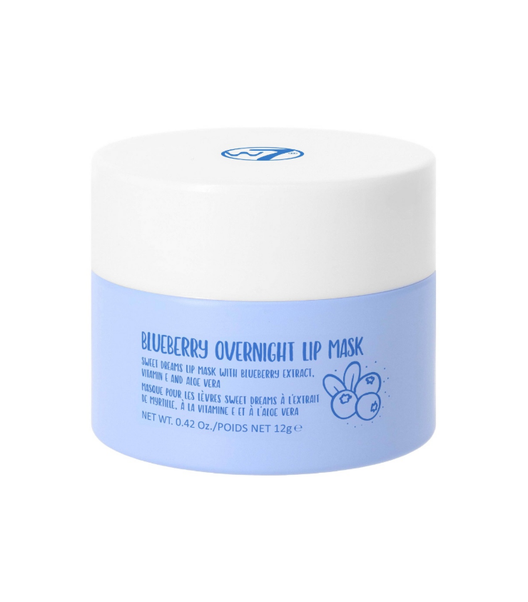 W7 Blueberry Overnight Lip Mask 12g Sweet Dreams Vitamin E Aloe Vera Hydrating