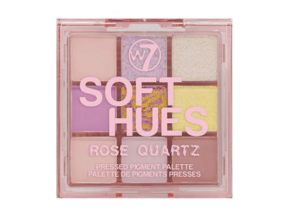 W7 Soft Hues Rose Quartz 9 Pan Eyeshadow Palette Pastel Pink Purple Cruelty Free