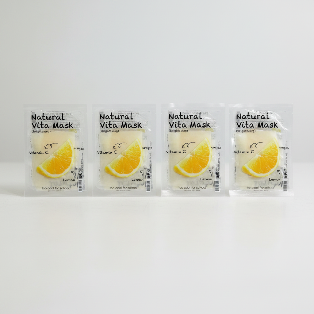 Too Cool For School Natural Vita Mask Brightening Vitamin C & Lemon Lot of 4