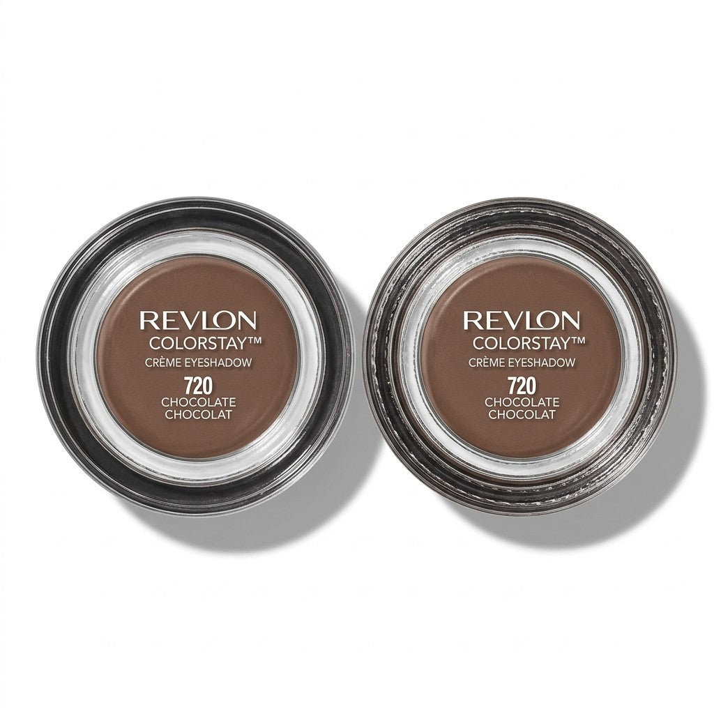 2 Pack Revlon ColorStay Creme Eyeshadow 720 Chocolate Waterproof 24Hr Wear Matte