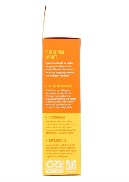 Liquid I.V. Hydration Multiplier Immune Support Tangerine 3 Pack (9 Sticks Total)