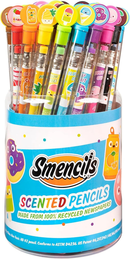 5 Pack Assorted Scented Smencils Graphite Pencils HB #2 Recycled Newspape