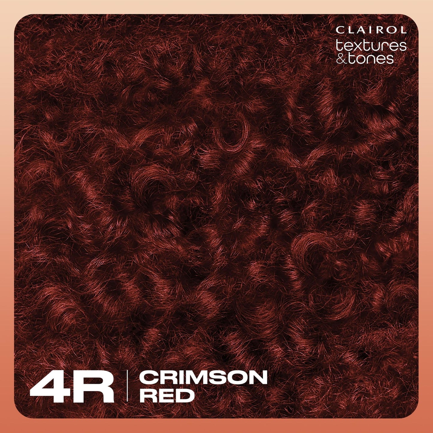 Clairol Textures & Tones 4R Crimson Red Permanent Hair Dye 2 Pack Ammonia Free