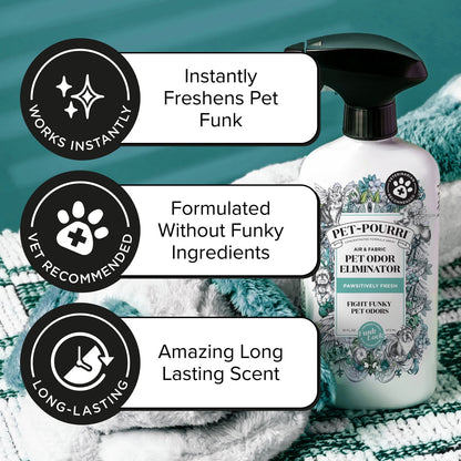 Pet Pourri Air Fabric Pet Odor Deodorizer Spray Pawsitively Fresh 16 Fl Oz