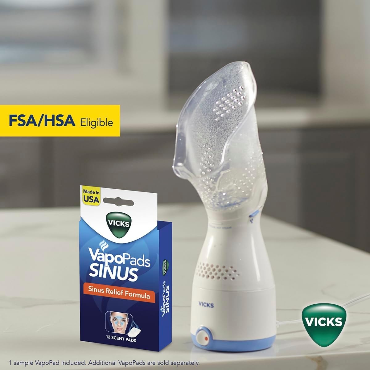 Vicks Sinus Inhaler, Plug-in Non-Medicated Steam Inhaler for Sinus Relief