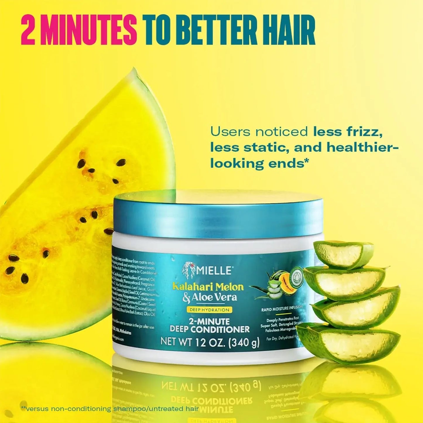 Mielle Organics 2-Minute Deep Conditioner - Kalahari Melon & Aloe Vera Moisturiz