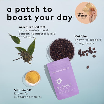 The Good Patch B12 Awake Patch, Natural Patch with Caffeine, 4 Patch(es)