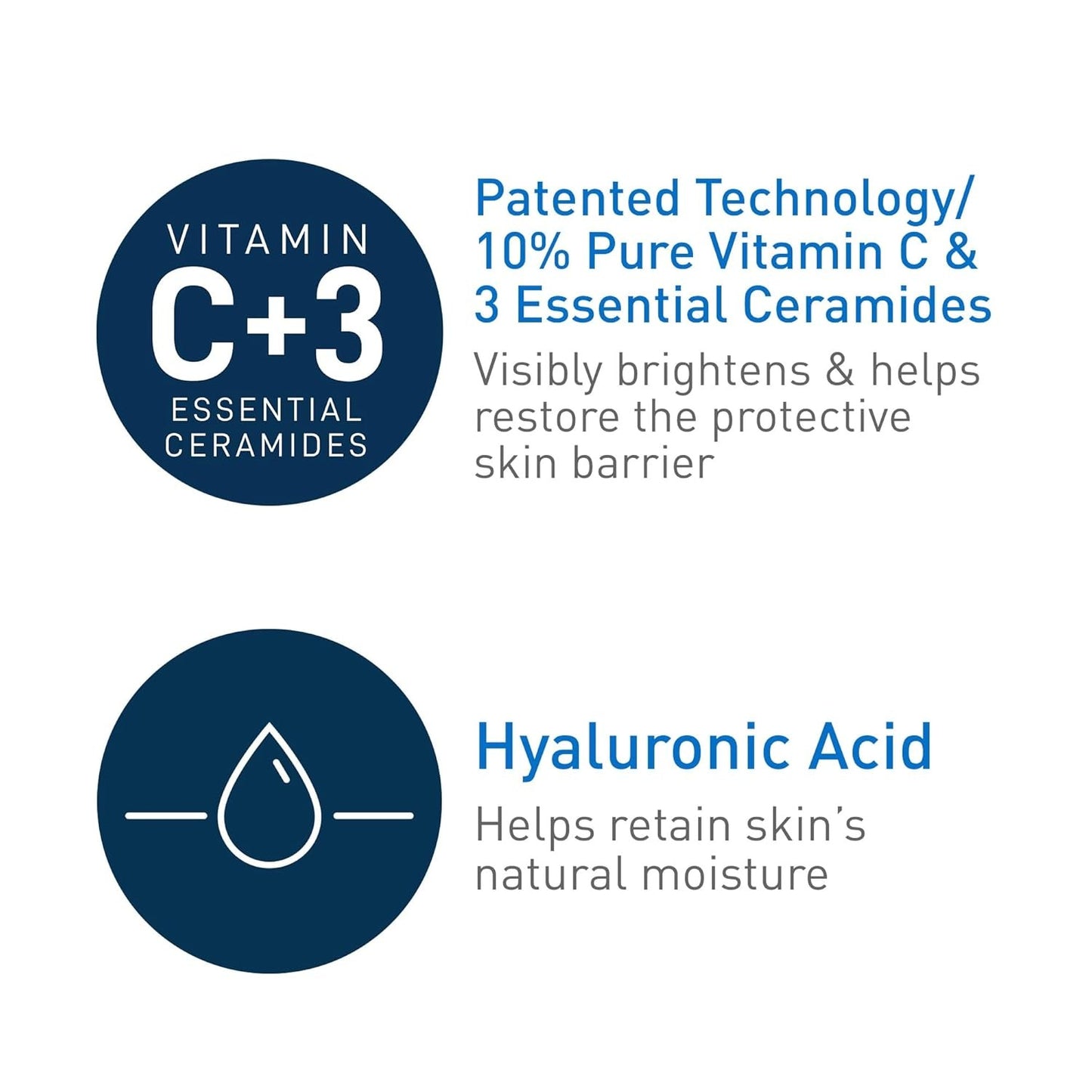 CeraVe Vitamin C Serum for Face with 10% Pure Vitamin C, Hyaluronic Acid 1oz
