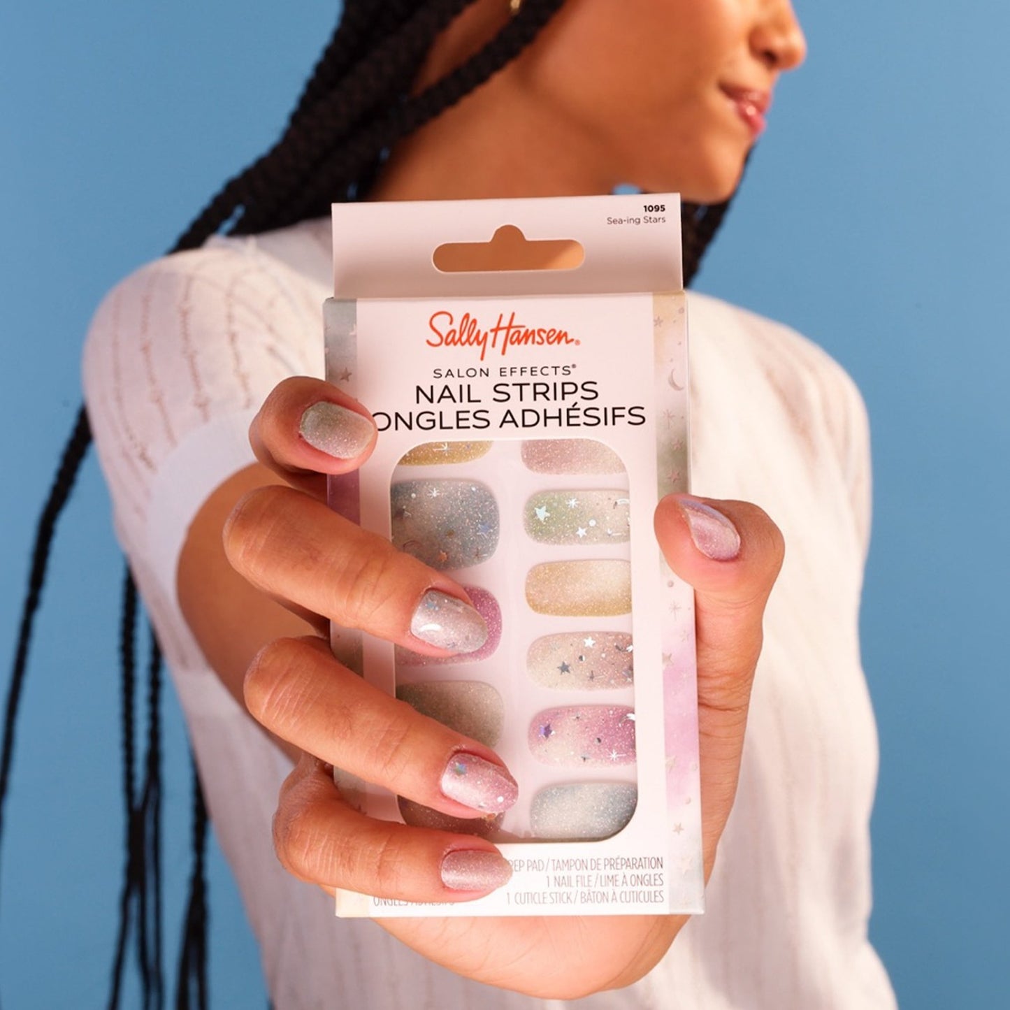 Sally Hansen Salon Effects Nail Strips No UV Light Needed No Dry Time Long Lasting Non Damaging 32 Nail Strips 1 Cuticle Stick Nail File Prep Pad List Ruby