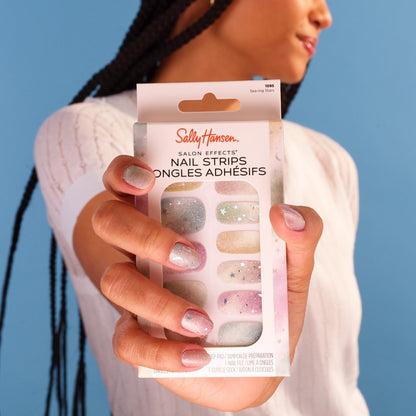Sally Hansen Salon Effects Nail Strips No UV Light Needed No Dry Time Long Lasting Non Damaging 32 Nail Strips 1 Cuticle Stick Nail File Prep Pad List Ruby