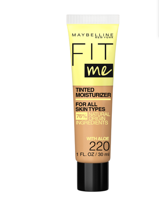Maybelline Fit Me Tinted Moisturizer, Natural Coverage, Face Makeup, 220, 1 fl.