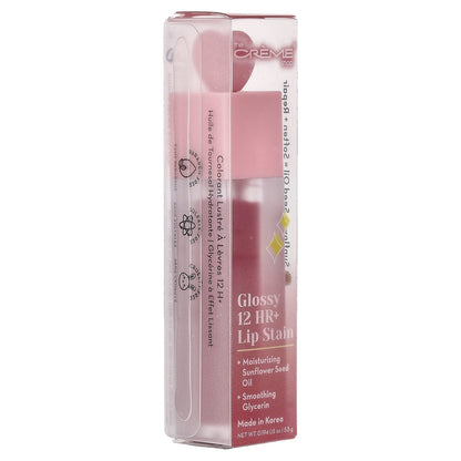 The Creme Shop Glossy 12 HR + Lip Stain, Wine & Dine, 0.194 oz (5.5 g)