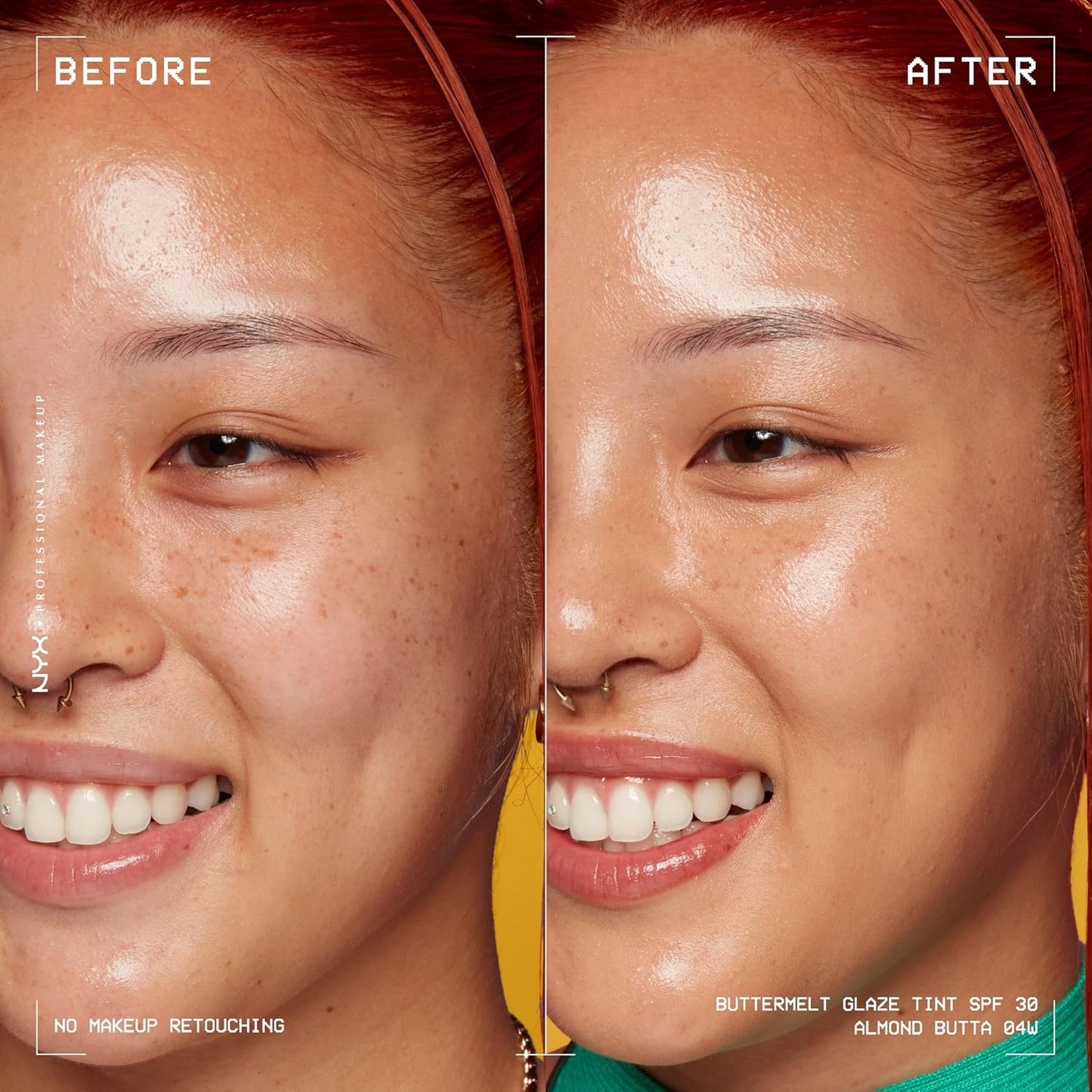 NYX PROFESSIONAL MAKEUP Buttermelt Glaze Soft Glow Skin Tint SPF 30 Up To 12HR Wear 04 Almond Butta