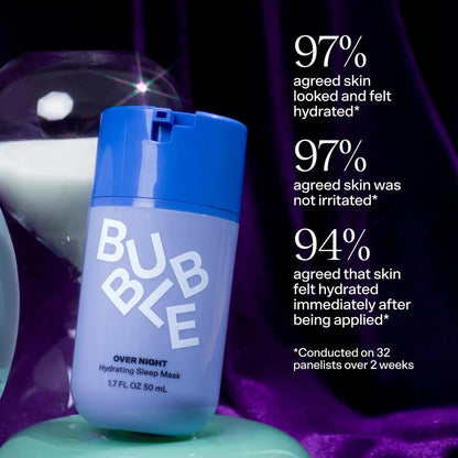 Bubble Skincare Over Night Hydrating Sleep Mask - Gentle Exfoliating 50ml