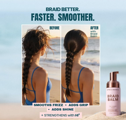 The Beachwaver Co. Braid Balm Pre-Braid Prep - Full Size (4 Fl Oz)  Frizz-Taming