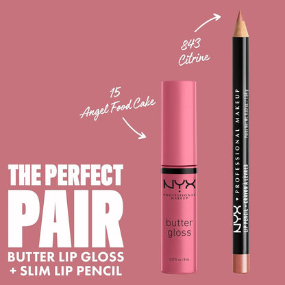 NYX PROFESSIONAL MAKEUP Butter Gloss, Non-Sticky Lip Gloss - Angel Food Cake