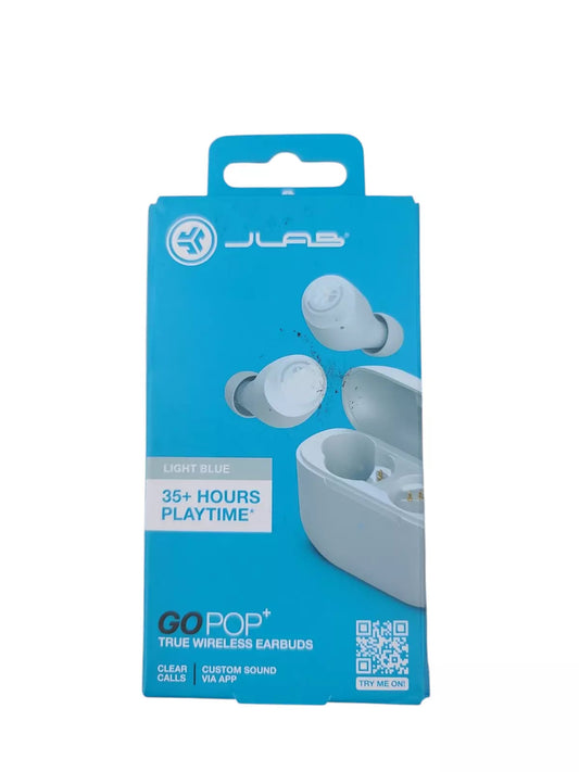 JLab GO Air Pop True Wireless Bluetooth Earbuds, Light Blue