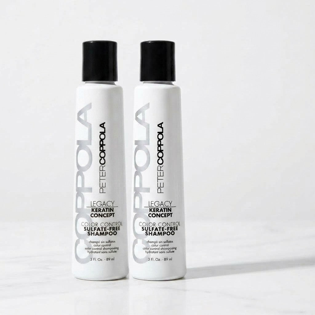 2 Pk Peter Coppola Legacy Keratin Color Control Sulfate Free Shampoo 3oz Travel