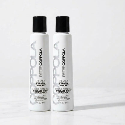 2 Pk Peter Coppola Legacy Keratin Color Control Sulfate Free Shampoo 3oz Travel