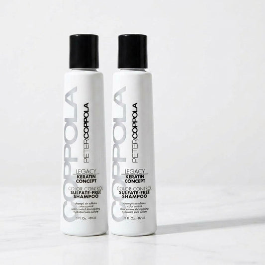 2 Pk Peter Coppola Legacy Keratin Color Control Sulfate Free Shampoo 3oz Travel