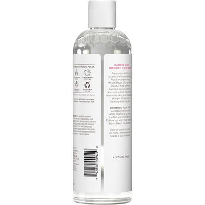 Burt's Bees Calming Toner with Witch Hazel and Rose, Fresh Floral Scent, 12 Oz