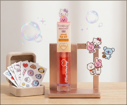 The Creme Shop x Hello Kitty x BT21 Cloud Lip Oil Dreamy Coral Limited Edition