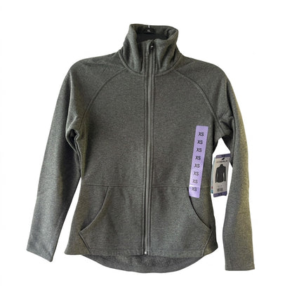 Skechers Performance GO WALK Womens Full Zip Fleece Jacket Charcoal Gray XS NWT