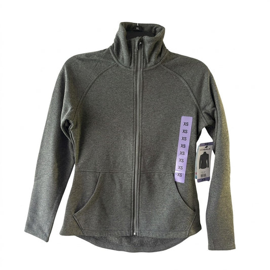 Skechers Performance GO WALK Womens Full Zip Fleece Jacket Charcoal Gray XS NWT