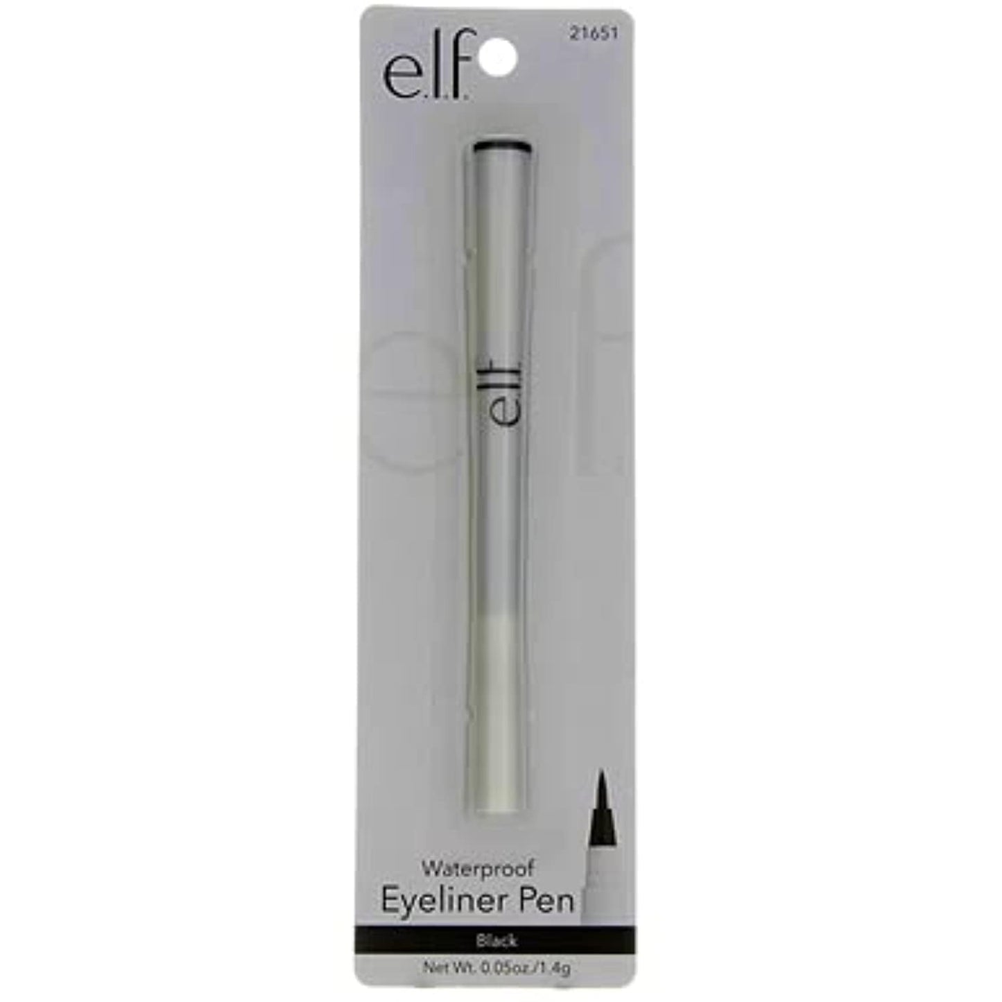 2 Pack E.L.F. Eyeliner Pen Felt Tip Black Long Lasting Liquid Eyeliner 0.05 Oz