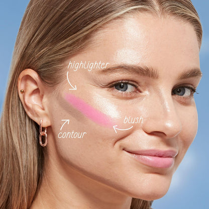 CoverGirl Trublend Skin Enhancer Blush Balm Stick, 210 Radiant Peach, Vegan Form