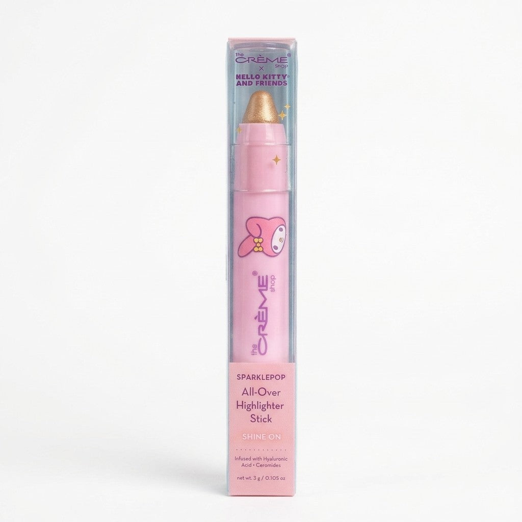 The Creme Shop Hello Kitty My Melody Sparklepop Highlighter Stick Shine On Gold