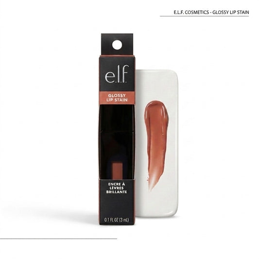 e l f Glossy Lip Stain Long Lasting Lightweight Lip Stain For Sheer Pop Of Color Subtle Gloss Finish Vegan Cruelty Free Pinkies Up