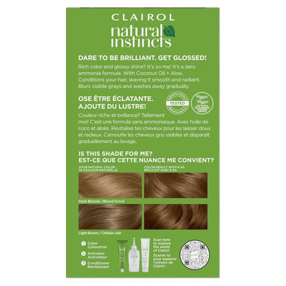 Clairol Natural Instincts Demi-Permanent Hair Dye, 6.5G Lightest Golden Brown