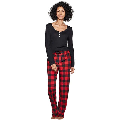 Stars Above Women's Henley Super Soft Sleep Pajama 2 Piece Set Smart Blue XL