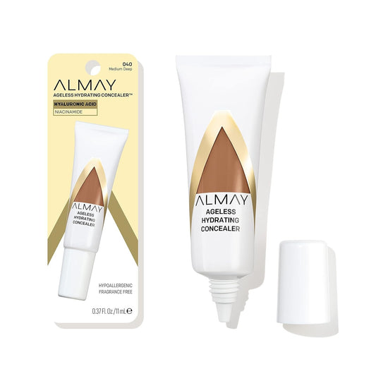 Almay Anti-Aging Concealer, Face Makeup with Hyaluronic Acid, 040 Medium Deep