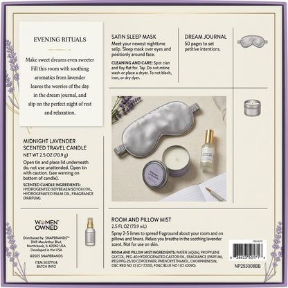 everybeing Evening Rituals Midnight Lavender Sleep Gift Set Mask Journal Mist