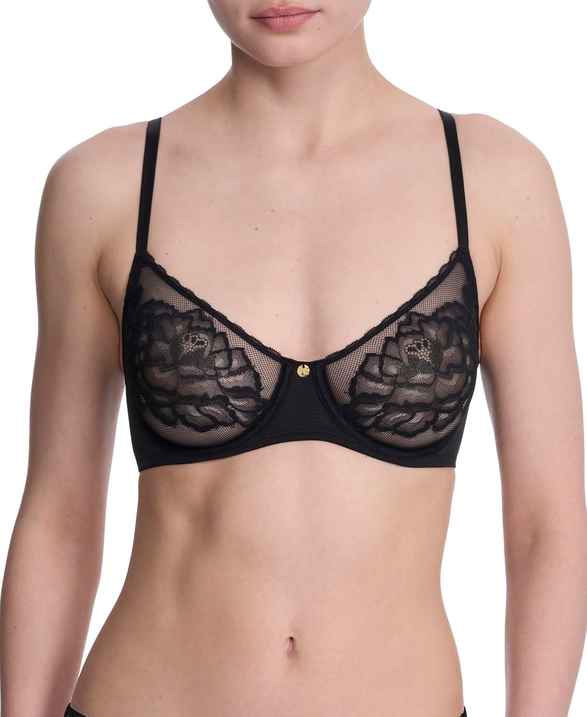 Natori Women's Flora Unlined Balconette Underwire 714150, Black, 36DD