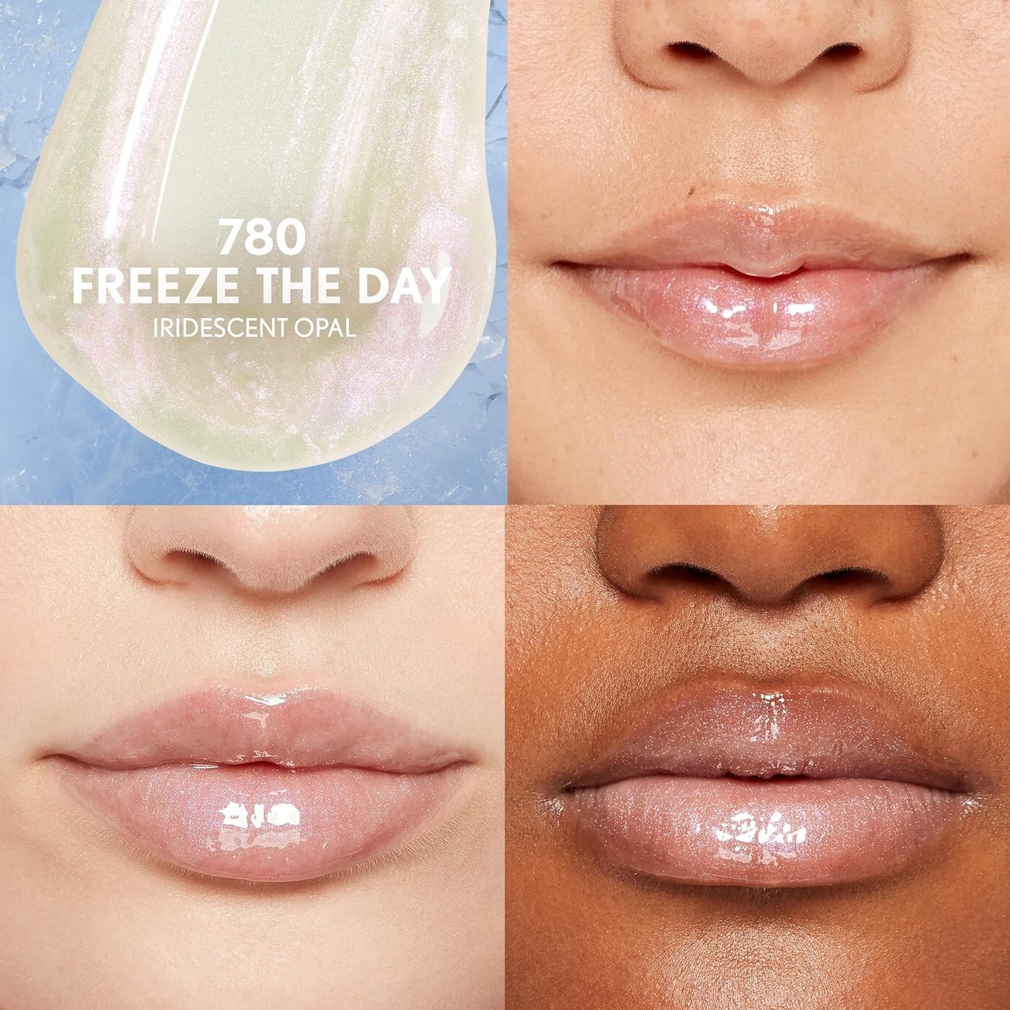 Covergirl Clean Fresh Yummy Plumper Lip Gloss, 780 Freeze The Day, Shiny, Vegan