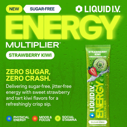 Liquid I.V.® Strawberry Kiwi Sugar-Free Hydration Multiplier® 4 Pack 24 Sticks
