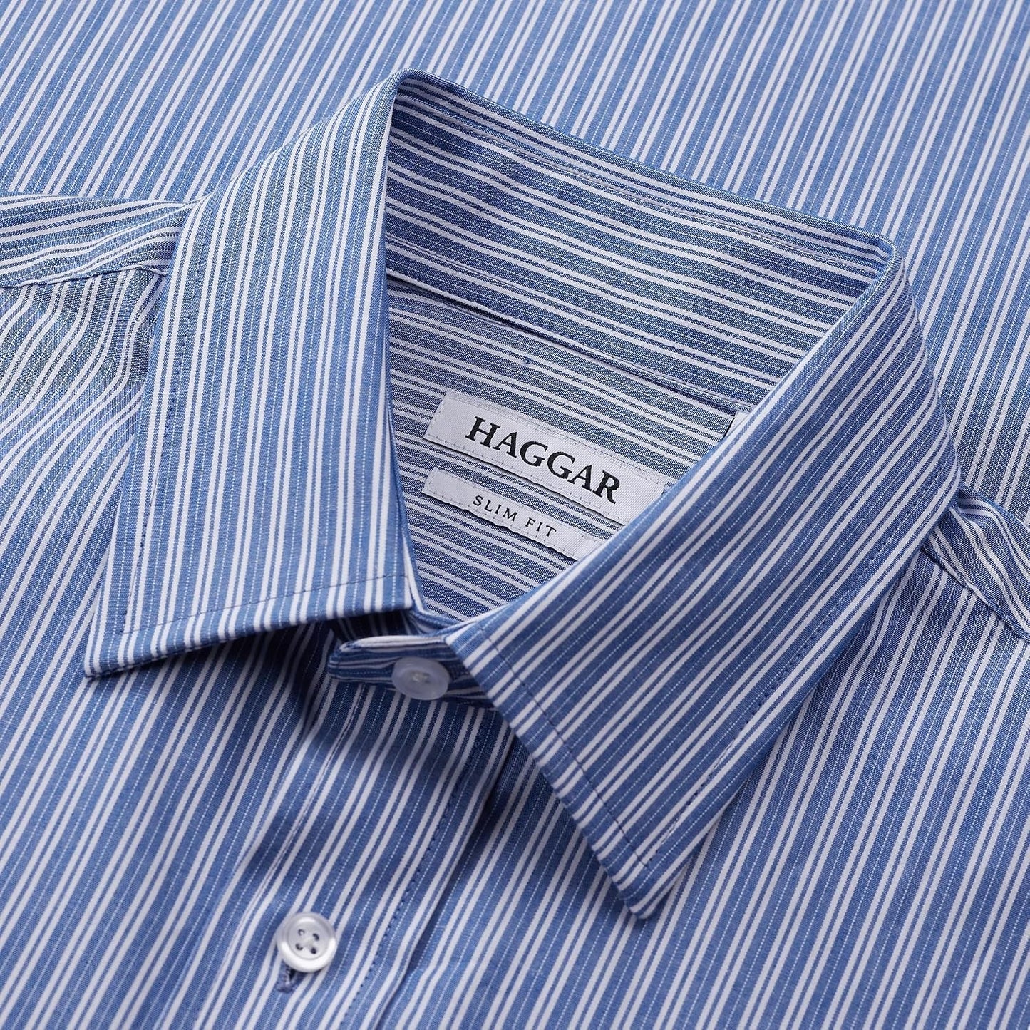 Haggar Mens Haggar Men's Premium Comfort Slim Fit Wrinkle Resistant Dress Shirt 17-17.5 34-35